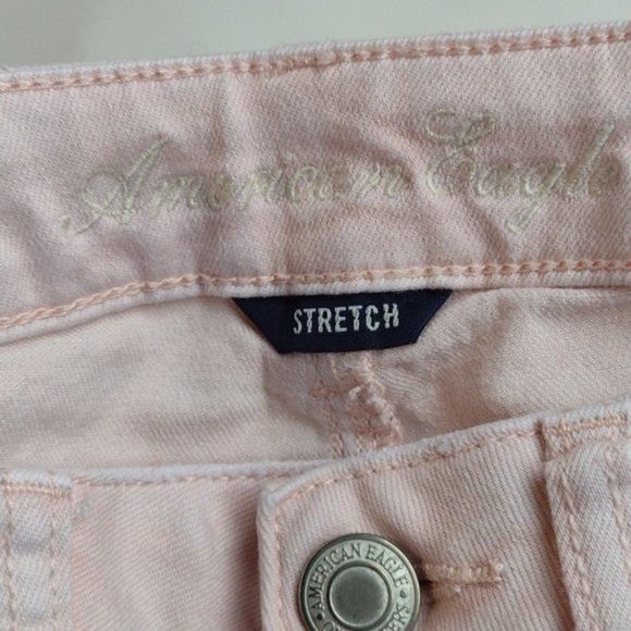 American Eagle Pink Acid Wash Jeggings - Picture 2 of 6